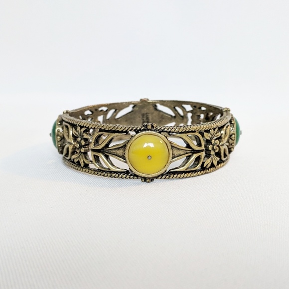 Lucky Brand Jewelry - Lucky Brand Distressed Gold Finish Bangle Bracelet